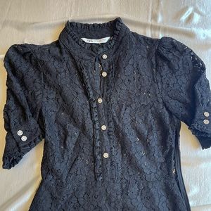 Zara - Black lace cocktail dress, size XS